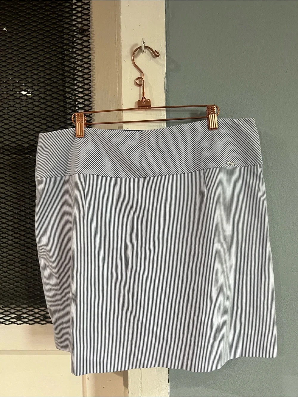 S.C.&Co. Striped-Trim Blue Swim Bottoms